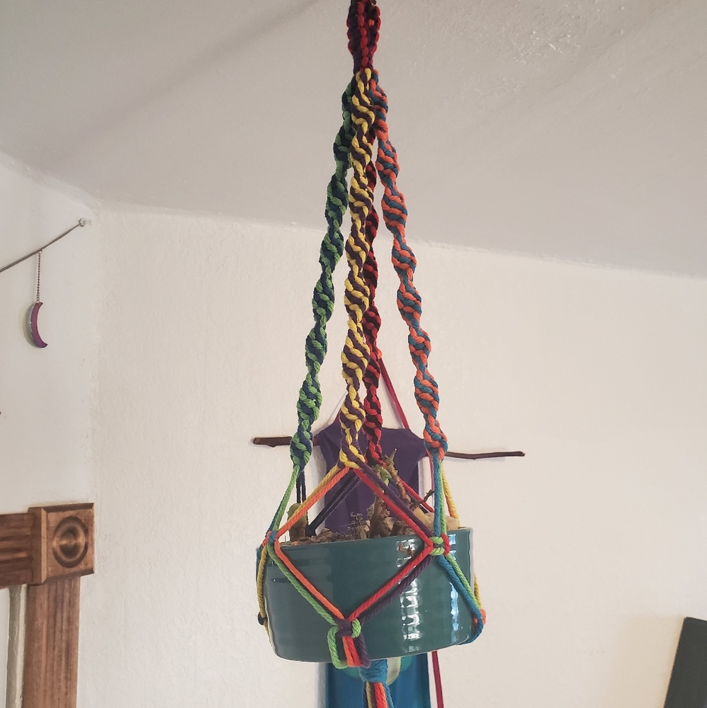 Rainbow Macramé Plant Hanging
